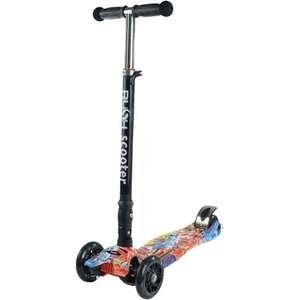 קורקינט Rush גרפיטי 3 גלגלים עם אורות – צבעוני