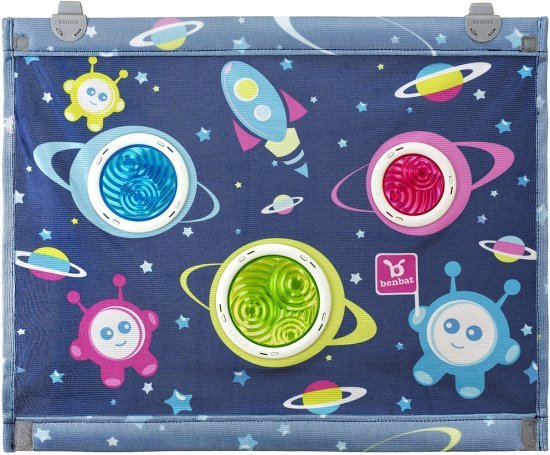 צלון בועות אור מרובע לרכב Benbat - צבעוני עם איורי חלל