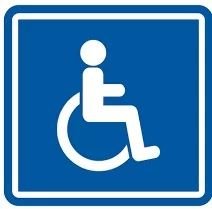 מדבקת נכה לרכב מרובעת מידה 11x11 ס''מ מבית Parklick