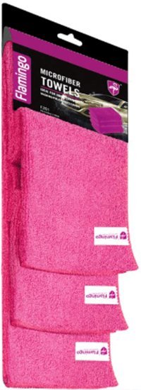 מטלית מיקרופייבר איכותית 40X30 ס''מ Flamingo 201 צבע ורוד
