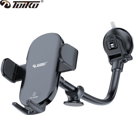 מעמד אוניברסלי ומטען אלחוטי לדשבורד והשמשה ברכב עם זרוע טלסקופית ותושבת חזקה Toiko DW8