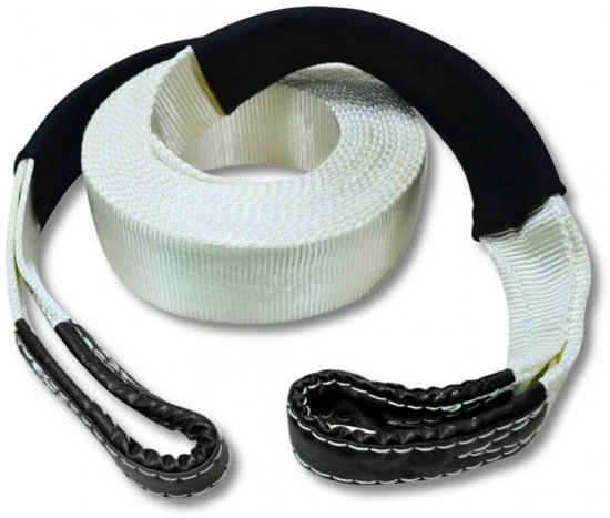 רצועת חילוץ אלסטית 8 טון I-CAMP - אורך 9 מטר - צבע שחור / לבן