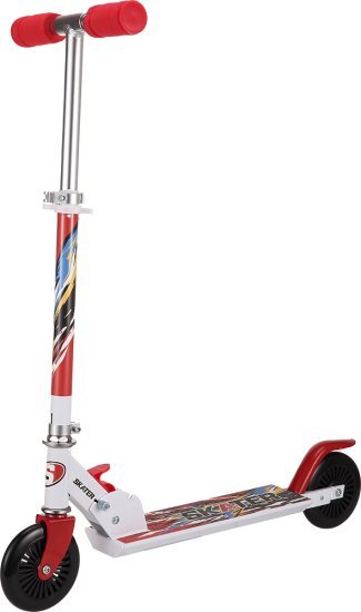 קורקינט ילדים מתקפל 2 גלגלים Skater - צבע אדום