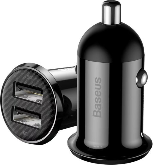 מטען כפול לרכב עם שני יציאות Baseus Grain Pro USB-A