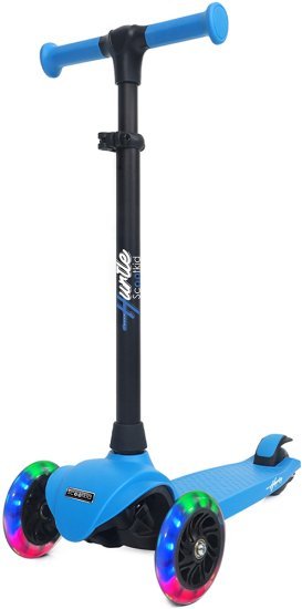קורקינט קלאסי 3 גלגלים אורות קדמיים לילדים Hurtle - כחול