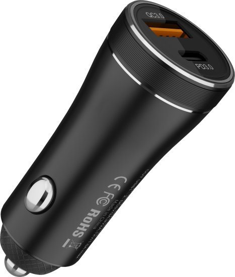 מטען רכב טעינה מהירה 43W בחיבור USB type-A+C ו-PD מבית VicoVation