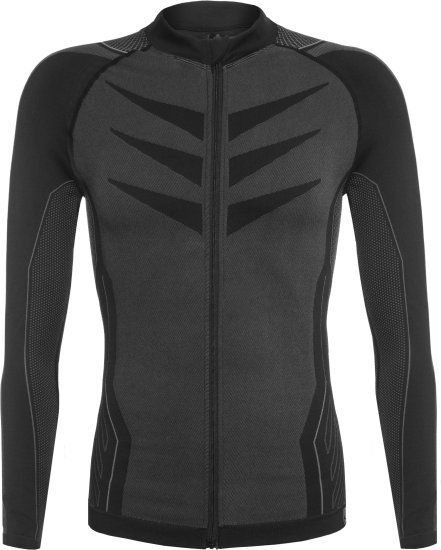 חולצת פליז לחורף Funkier Seamless Tech JS6026LW - מידה XS-S צבע שחור / אפור