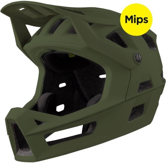 קסדה מלאה IXS Full face Trigger FF MIPS - צבע ירוק זית - מידה S / M
