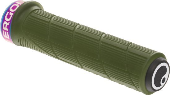 זוג גריפים ארגונומיים לאופניים Ergon GD1 Evo Factory - צבע ירוק כהה