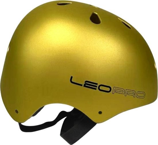 קסדת פעלולים מקצועית מבית Leo Pro - מידה M - צבע זהב