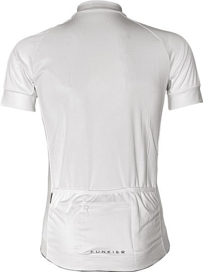 חולצת רכיבה קצרה לגברים Funkier J-7226 - מידה 4XL - צבע לבן