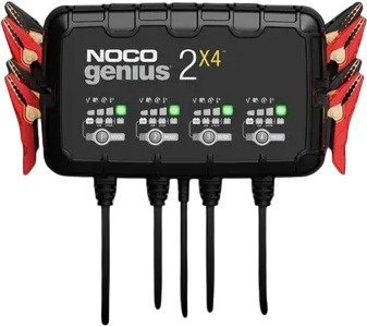 מטען מצברים 4 ערוצים 8 אמפר 6 / 12V עד 40Ah דגם GENIUS2X4 מבית NOCO