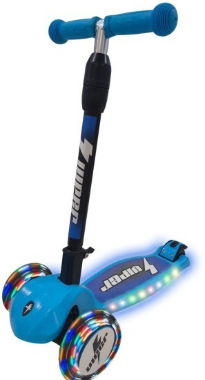 קורקינט מתקפל עם 3 גלגלים ואורות לילדים מבית Viper - כחול