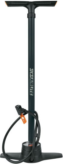 משאבת רצפה עם מד לחץ אוויר מבית SKS - צבע שחור