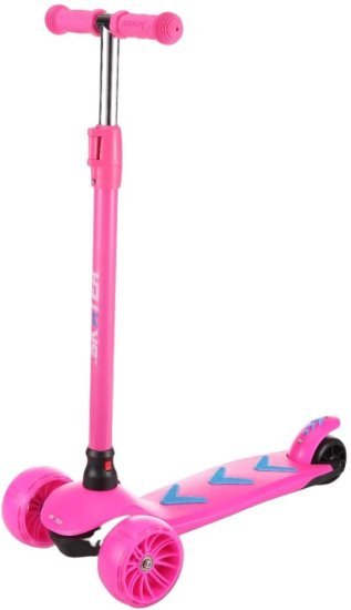 קורקינט עם אורות 120 מ''מ EcoSport מבית Skater - ורוד