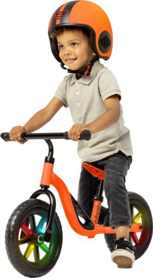 אופני איזון דגם Charlie Glow עם אורות בגלגלים מבית Chillafish - צבע כתום