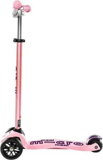 קורקינט 3 גלגלים רחבים Maxi Micro Deluxe Pro  - צבע ורוד רוז