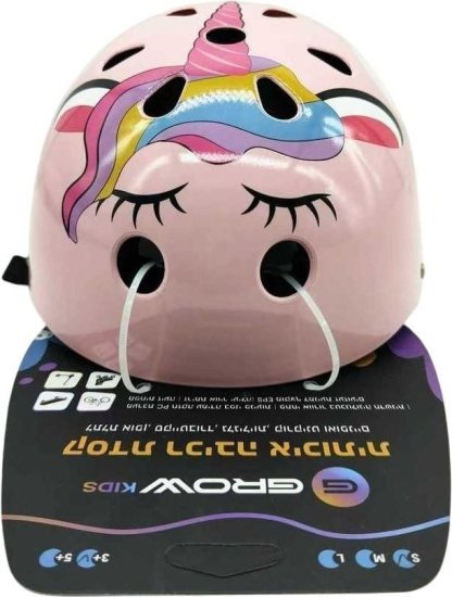קסדה לילדים דגם Unicorn מבית Grow - מידה S - צבע ורוד