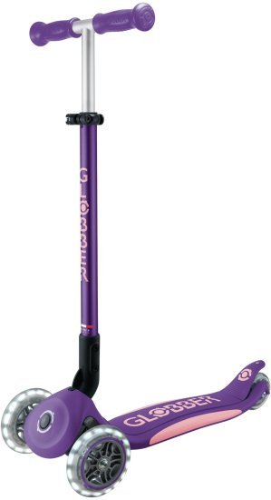 קורקינט אורות מתקפל לילדים Globber Elite Lights - צבע סגול