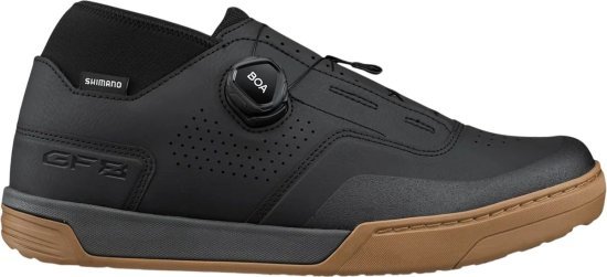 נעלי רכיבת שטח פדל שטוח Shimano GF8 (GF800) - צבע שחור / ענבר - מידה 46