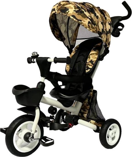 תלת אופן דגם Trilo מבית BabySafe - צבע שחור / צבאי