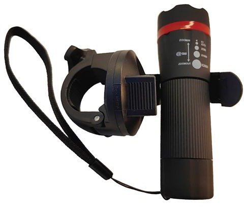 פנס אופניים / קורקינט Omega ZOOM - צבע שחור