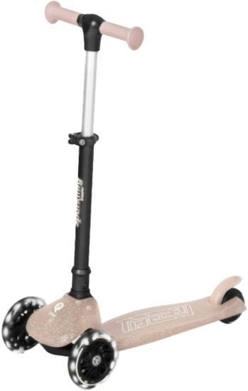 קורקינט 3 גלגלים עם אורות לילדים Qplay - ורוד