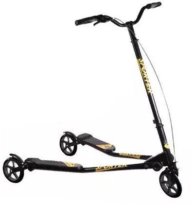 קורקינט 14.5 ס''מ עם 3 גלגלים מבית Sporter - שחור וצהוב