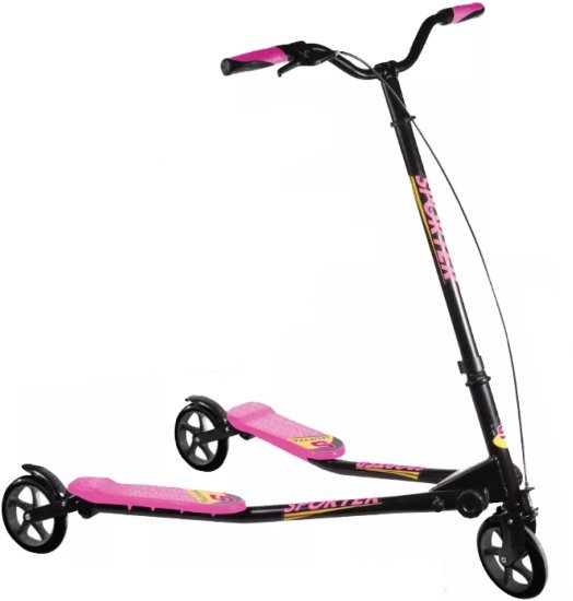 קורקינט 14.5 ס''מ עם 3 גלגלים מבית Sporter - שחור וורוד