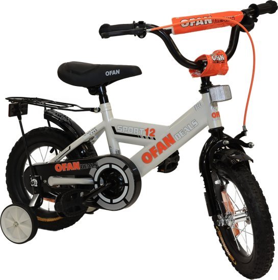 אופני BMX לילדים עם גלגלי עזר ''14 מבית Luli Baby's - צבע כתום