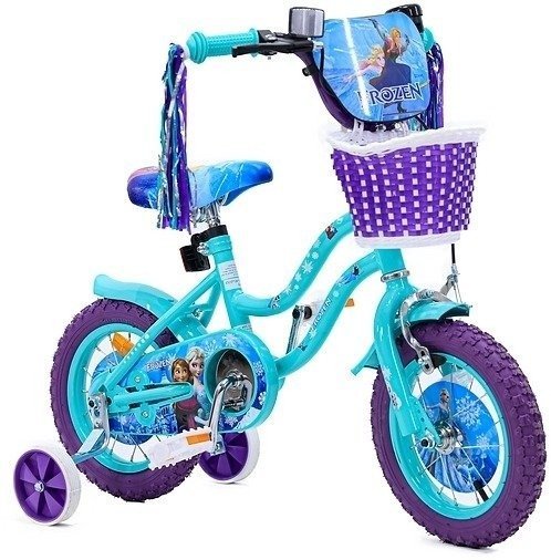 אופניים ממותגים לילדים עם גלגלי עזר ''16 מבית Luli Baby's - פרוזן