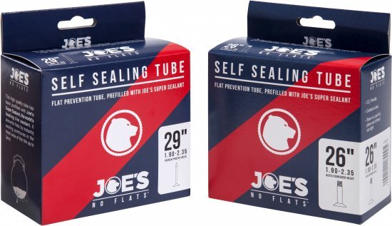 פנימית עם חומר נגד תקרים  ונטיל אוטו Joes Self Sealing Tube 26''x1.90 - 2.35