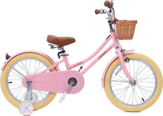 אופני ילדים וינטג' 14 עם גלגלי עזר ורוד Luli Baby's