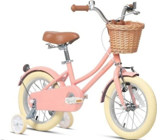 אופני ילדים וינטג' 12 עם גלגלי עזר אפרסק Luli Baby's