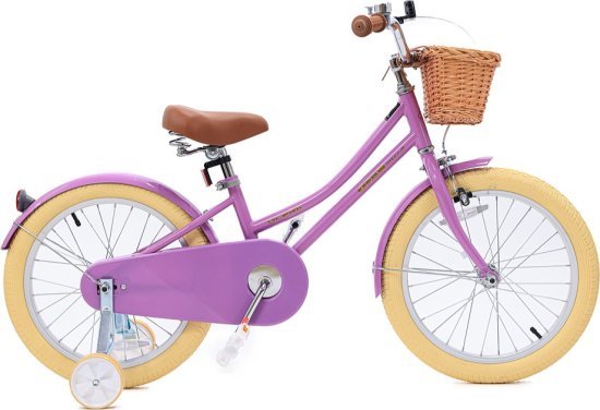 אופני ילדים וינטג' 16 עם גלגלי עזר סגול Luli Baby's